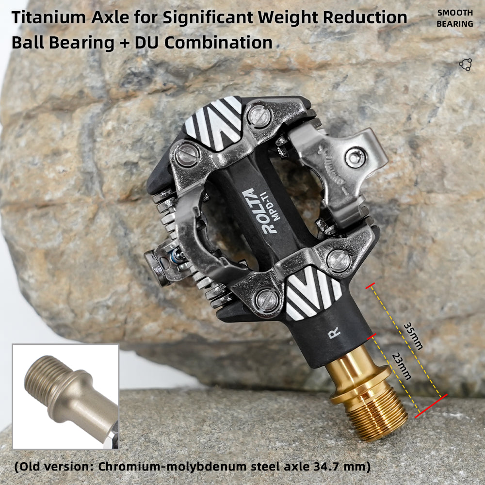 ONIRII M13-TI Titanium-Axle MTB Self-locking Pedal Injection-Molded Carbon SPD/SPD-SL for Mountain. Folding, Gravel Bike, BMX