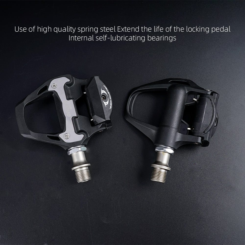 ONIRII PD-02 Pedals Road Bike Self-locking Pedal with Cleats Pads Screws 2 Sealed Bearing Ultralight Bicycle Part for 105 UT New