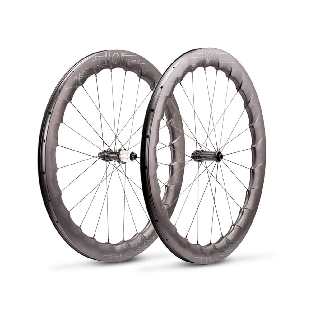 VCYCLE VIPER IV Wave Carbon Wheels Road Bike 700C Ultra-light Wheel Tubeless Ready 58mm Rim 24 Holes HG for Cycling Road Bicycle
