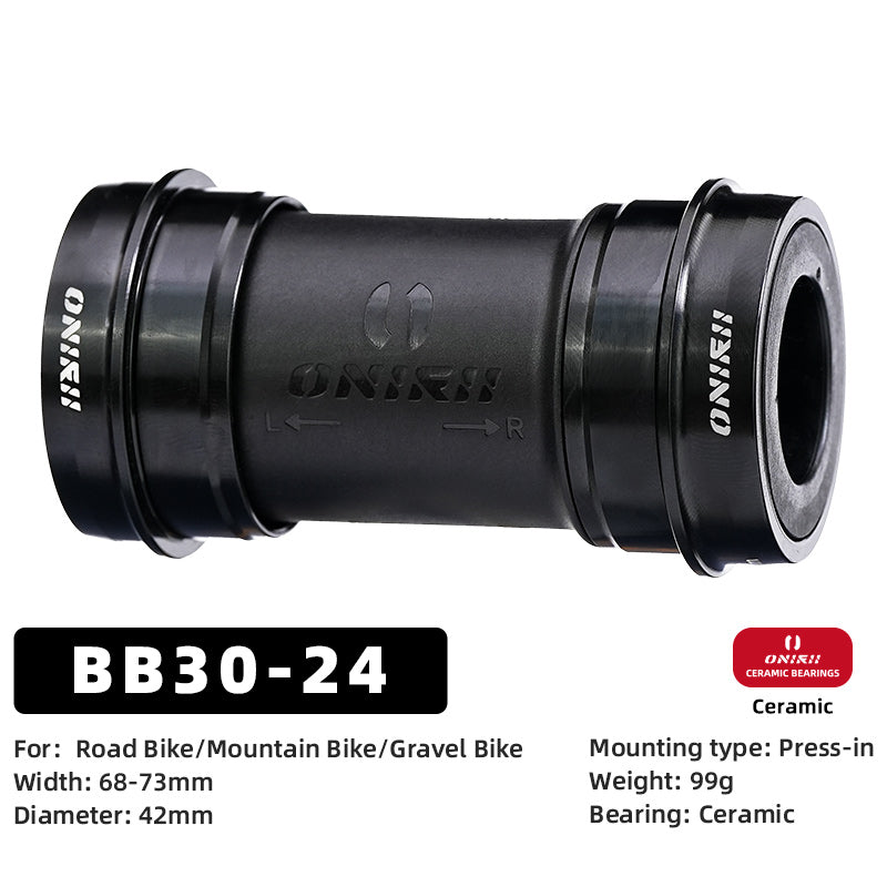 ONIRII 24mm Ceramic Bike Bottom Bracket BSA 86-92 BB30 T47 Threaded Press-in Lock Steel Bearing BB for MTB Road Bicycle Part NEW
