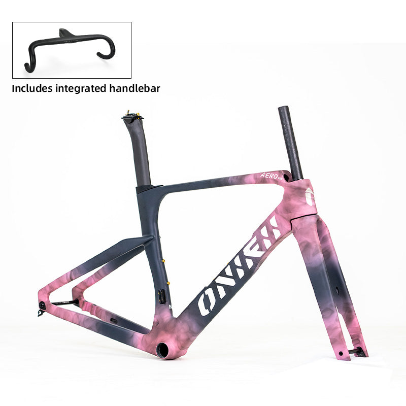 ONIRII Aerodynamic Carbon Bike Frame with Integrated Handlebar Thru Axle, Front Fork, Headset, Seat Post for Road Bicycle NEW