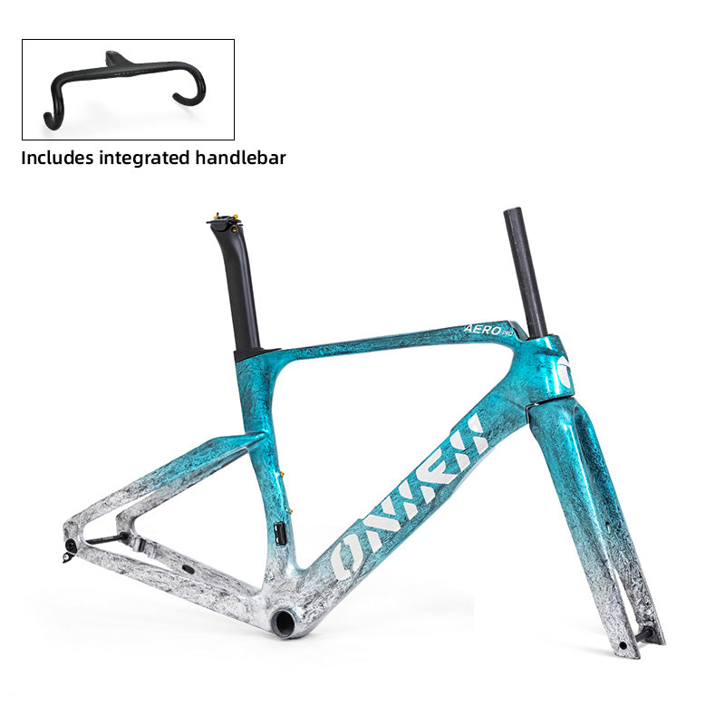 ONIRII Aerodynamic Carbon Bike Frame with Integrated Handlebar Thru Axle, Front Fork, Headset, Seat Post for Road Bicycle NEW