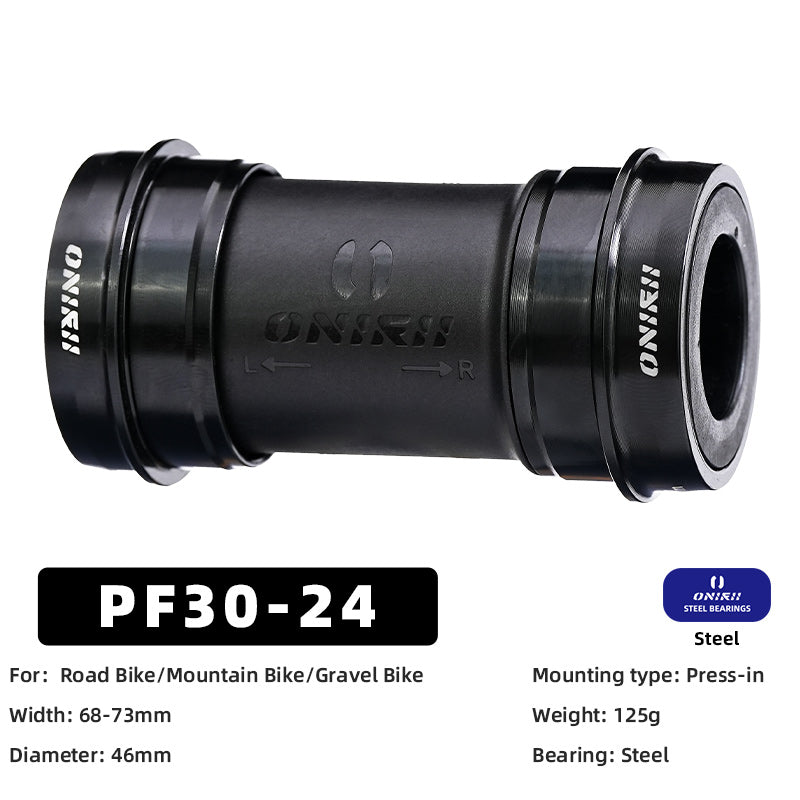 ONIRII 24mm Ceramic Bike Bottom Bracket BSA 86-92 BB30 T47 Threaded Press-in Lock Steel Bearing BB for MTB Road Bicycle Part NEW