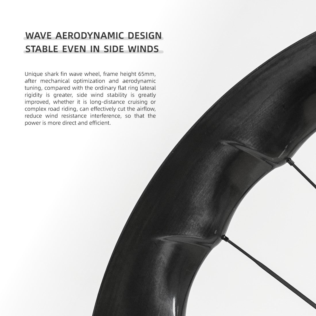 VCYCLE VIPER S Carbon Fiber Wave Wheels Tubeless-Ready Carbon Spoke Road Bike Ultra-Lightweight Wheels