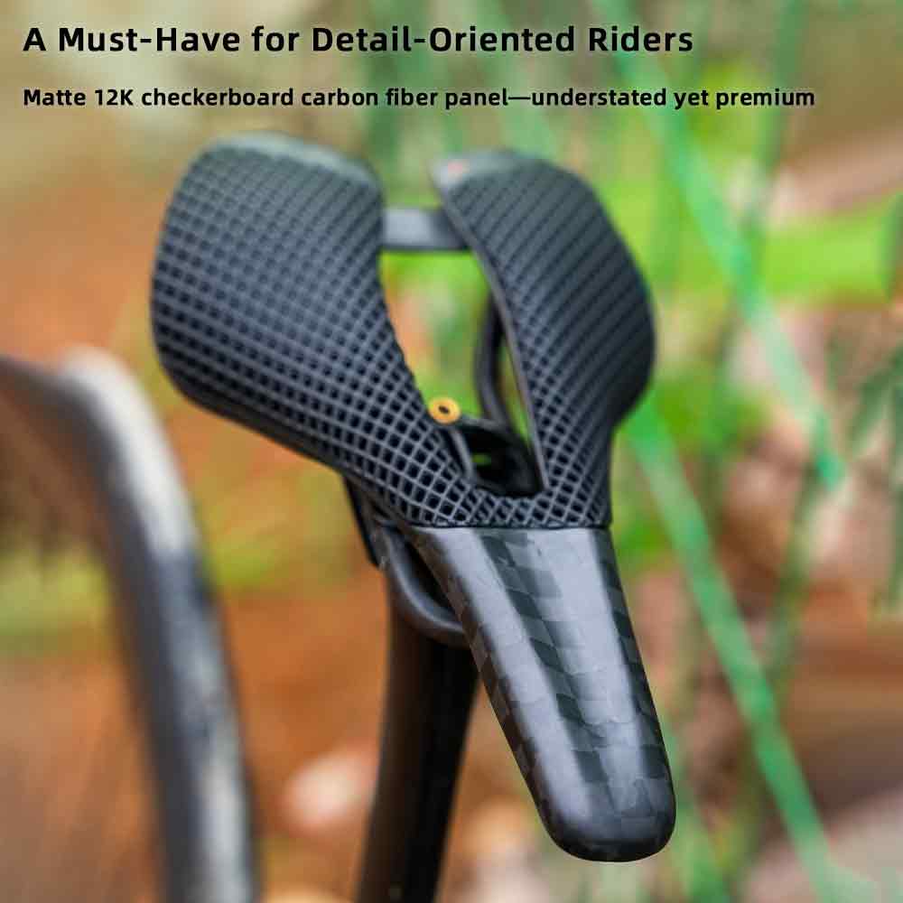 ONIRII FIVE 3D-Printed Saddle Carbon Base Rail High-Resilience Breathable Professional Saddle for Road Folding Mountain Bikes