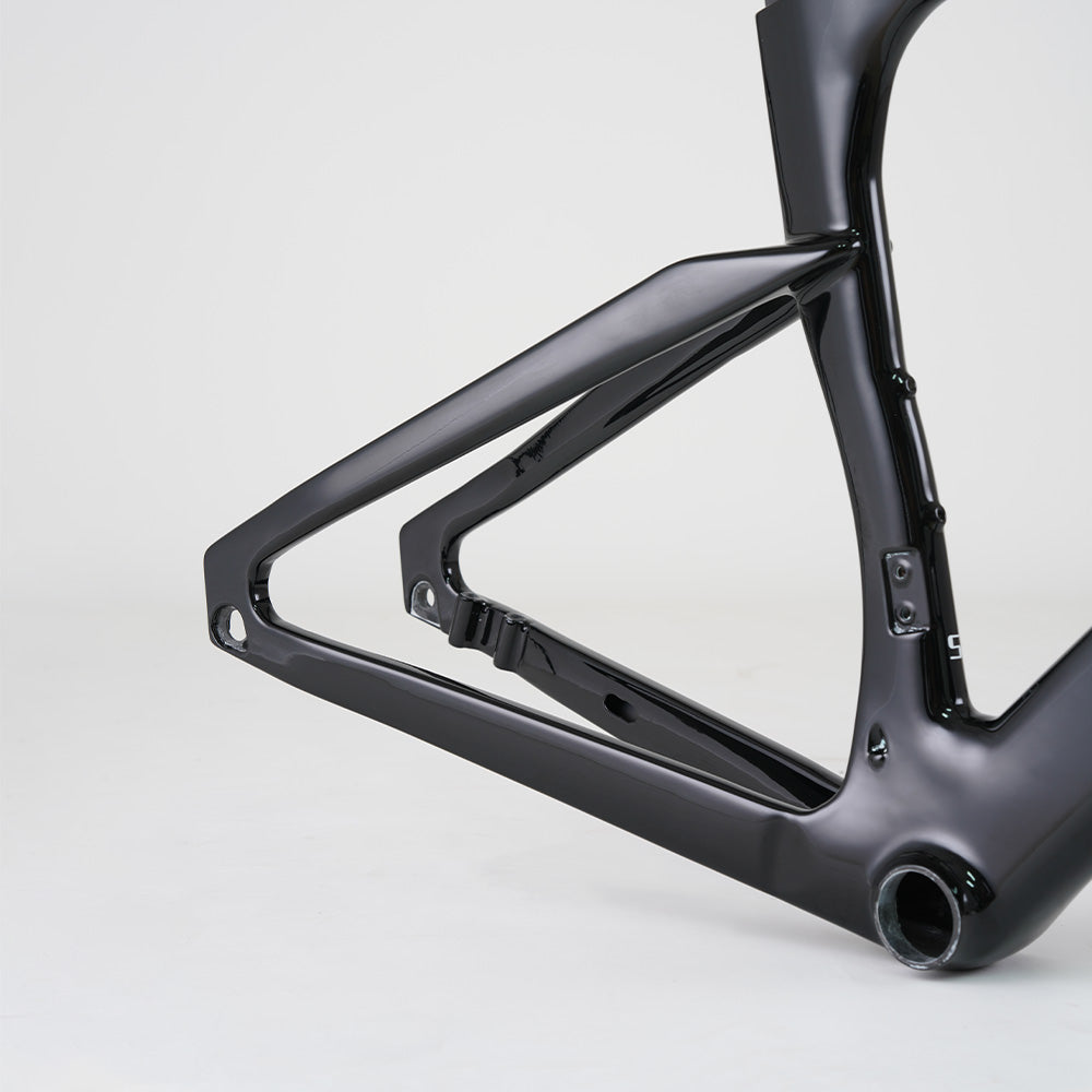 ONIRII Aerodynamic Carbon Bike Frame with Integrated Handlebar Thru Axle, Front Fork, Headset, Seat Post for Road Bicycle NEW