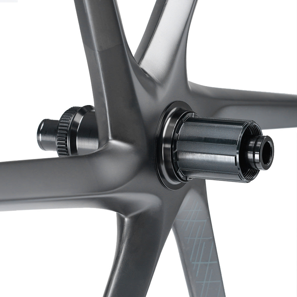 VCYCLE VIKING 6 Spoke Wheel Ultralight Carbon T800 Six Spoke HG Vacuum Tubeless 40mm with Hooked Edge for Road Bicycle NEW