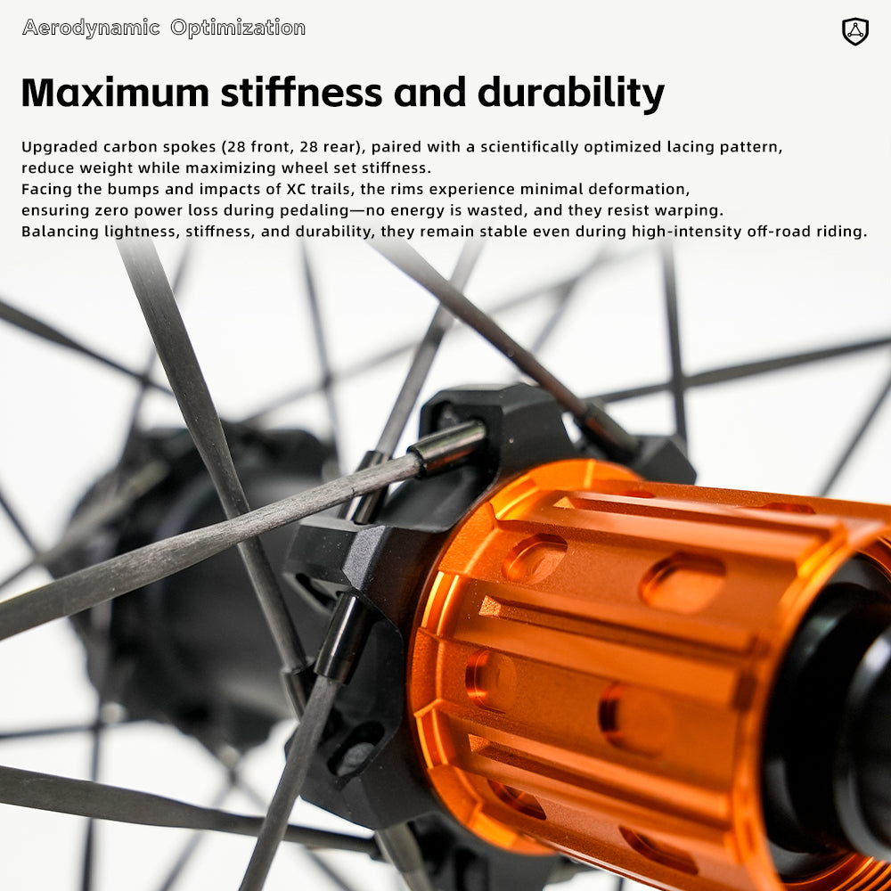VCYCLE RIDGE XC 29" inch MTB Carbon Fiber Wheels 15-110mm 12-148mm F/R 28-hole MS HG XD Freehub for XC Racing Mountain Bikes NEW