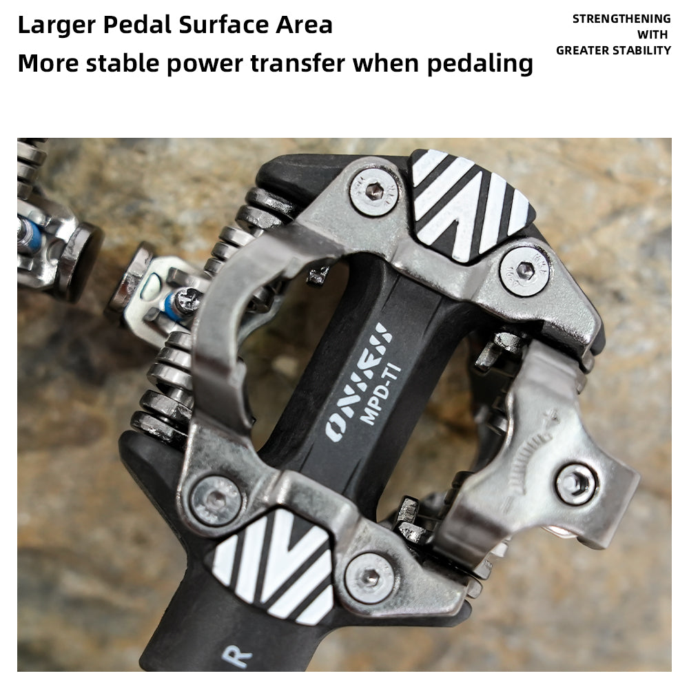 ONIRII M13-TI Titanium-Axle MTB Self-locking Pedal Injection-Molded Carbon SPD/SPD-SL for Mountain. Folding, Gravel Bike, BMX
