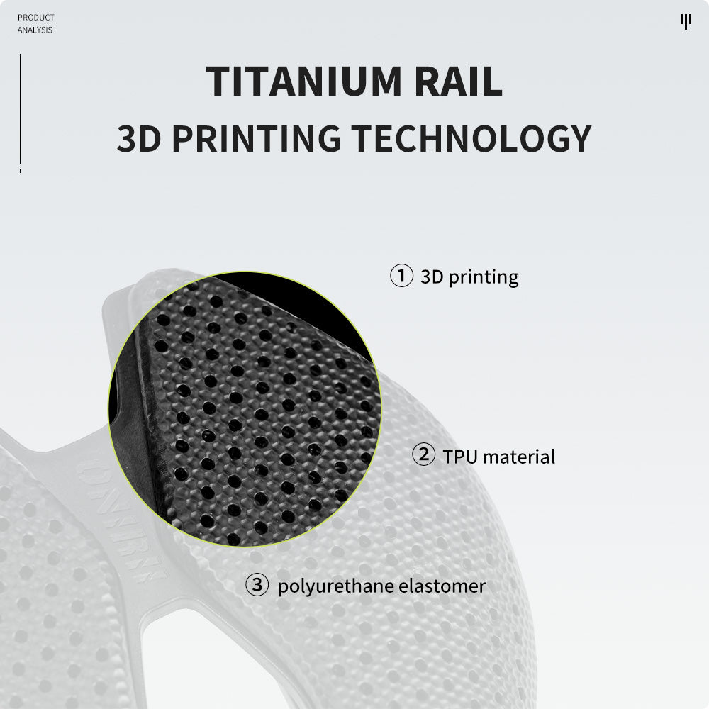 ONIRII Titanium Alloy 3D-Printed Saddle Lightweight, Durable, Hollow Cycling Saddle for Road and Mountain Bikes