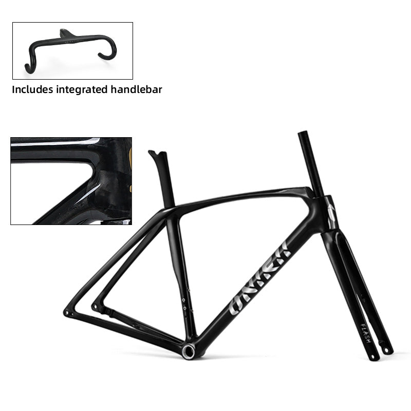 ONIRII FLASH Carbon Road Frame Hidden Cable Comprehensive with Integrated Handlebar Fork, Headset, Seat Post for Road Bicycle