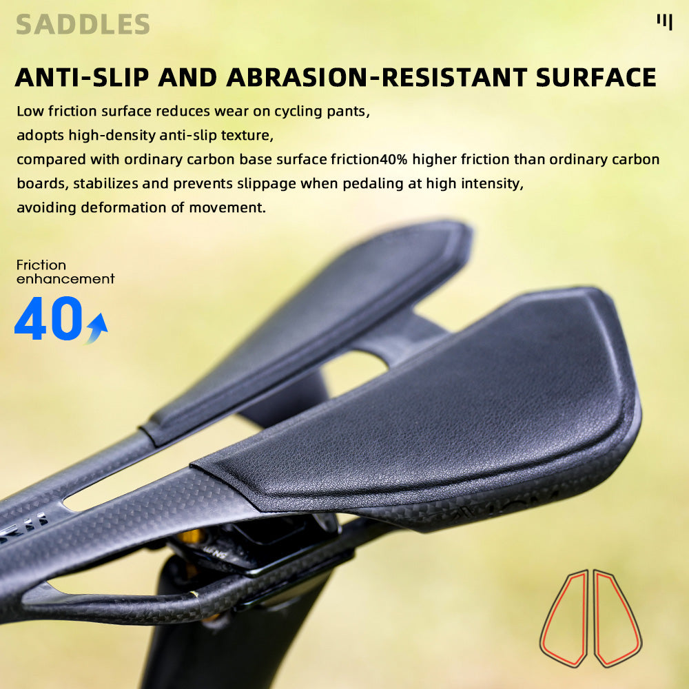 2025 ONIRII AIOM 95g Ultralight Integrated Carbon Base Saddle Carbon Ultra Thin Shock Absorbing Cycling Seat for Road Bicycle