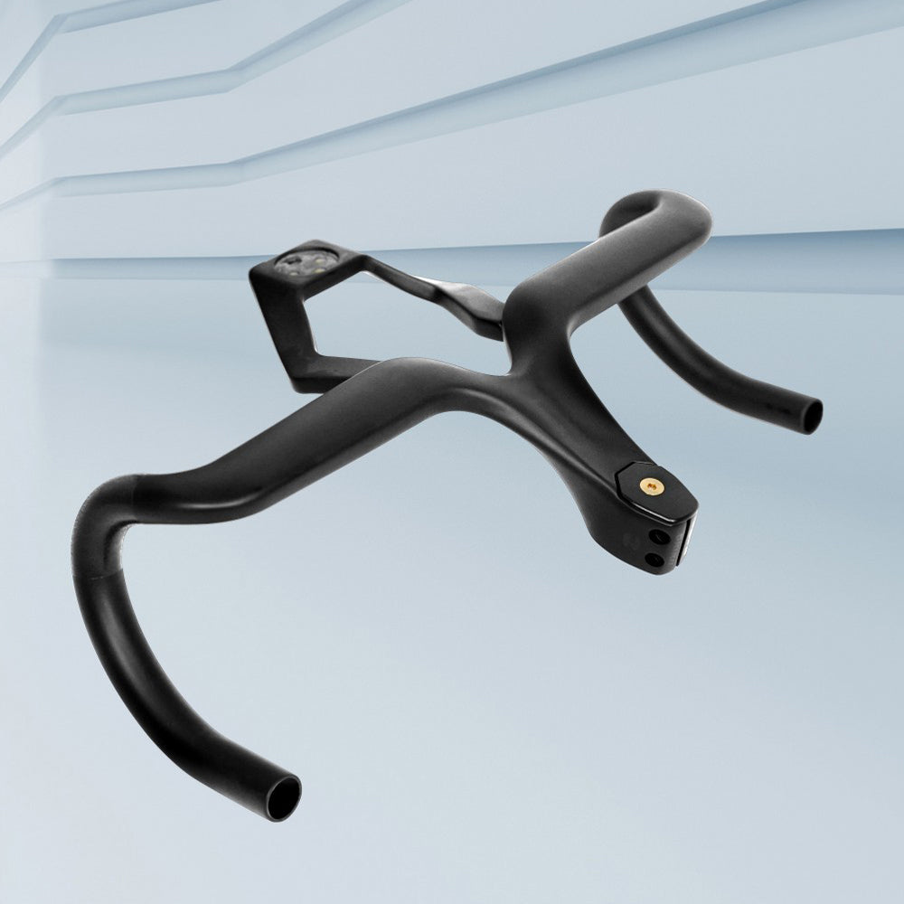 ONIRII HB 02 Universal Integrated Rised Handlebar Carbon Bars Fit 28.6 mm Head Tube with Stopwatch Holder Spacer for Road Bike