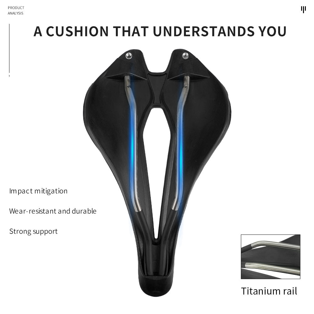 ONIRII Titanium Alloy 3D-Printed Saddle Lightweight, Durable, Hollow Cycling Saddle for Road and Mountain Bikes