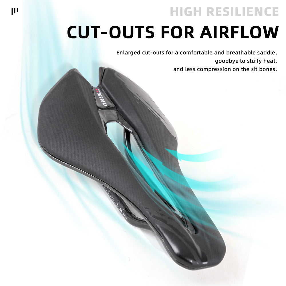 ONIRII SLC Ultralight Carbon Rail Bike Saddle Durable Leather Cushion Cycling Seat for Road Mountain MTB Bicycle