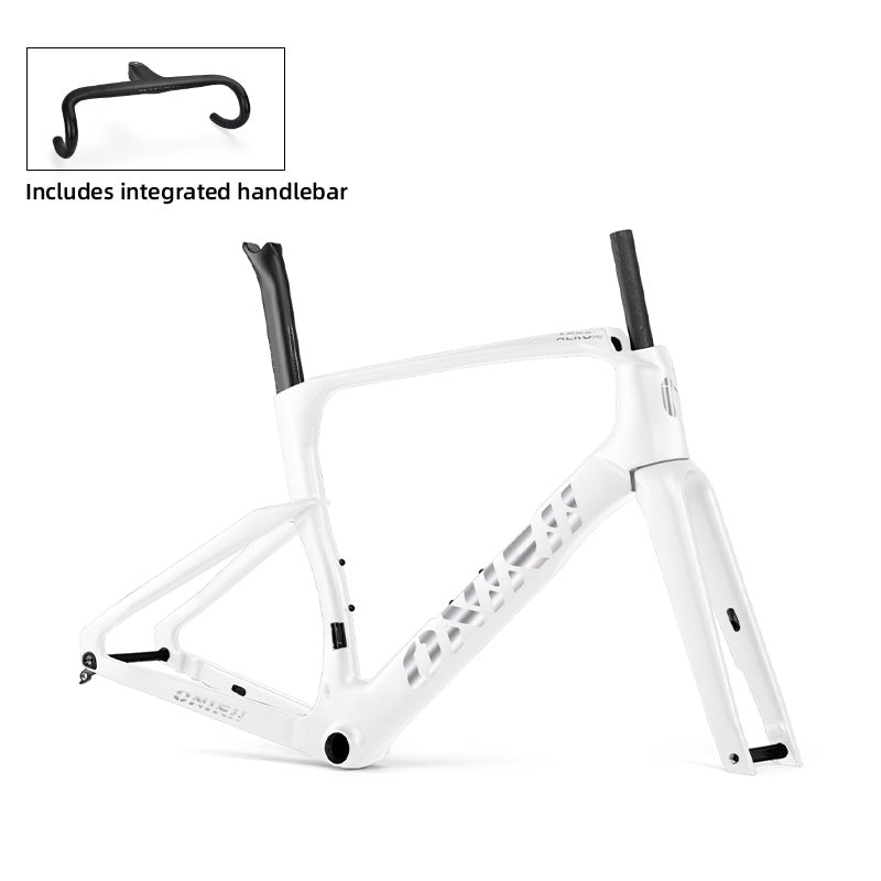 ONIRII Aerodynamic Carbon Bike Frame with Integrated Handlebar Thru Axle, Front Fork, Headset, Seat Post for Road Bicycle NEW