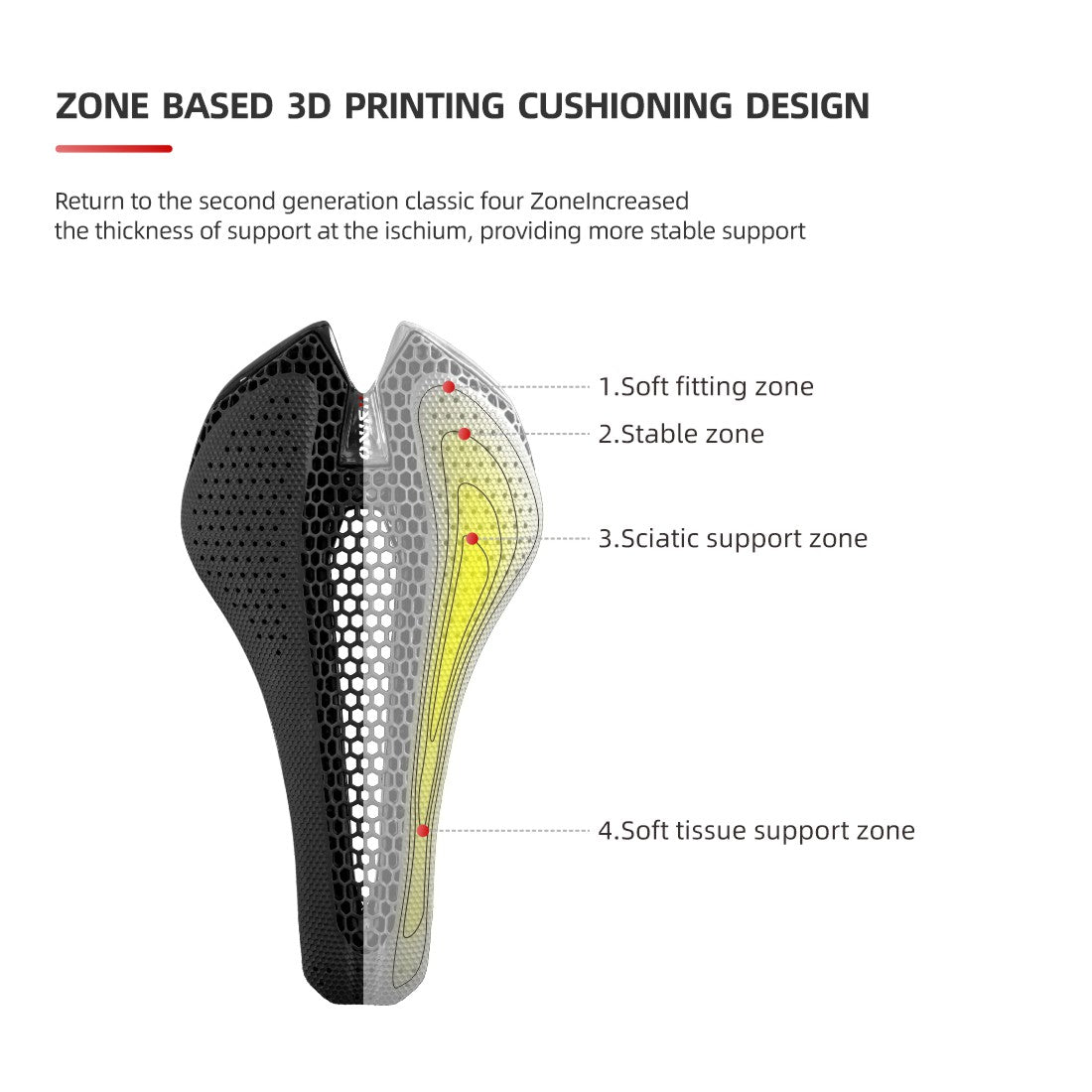 2025 ONIRII Carbon 3D Printed Bike Saddle Hollow Seat 4 Partition Comfortable Breathable Cycling Seat for Road MTB Bicycle NEW