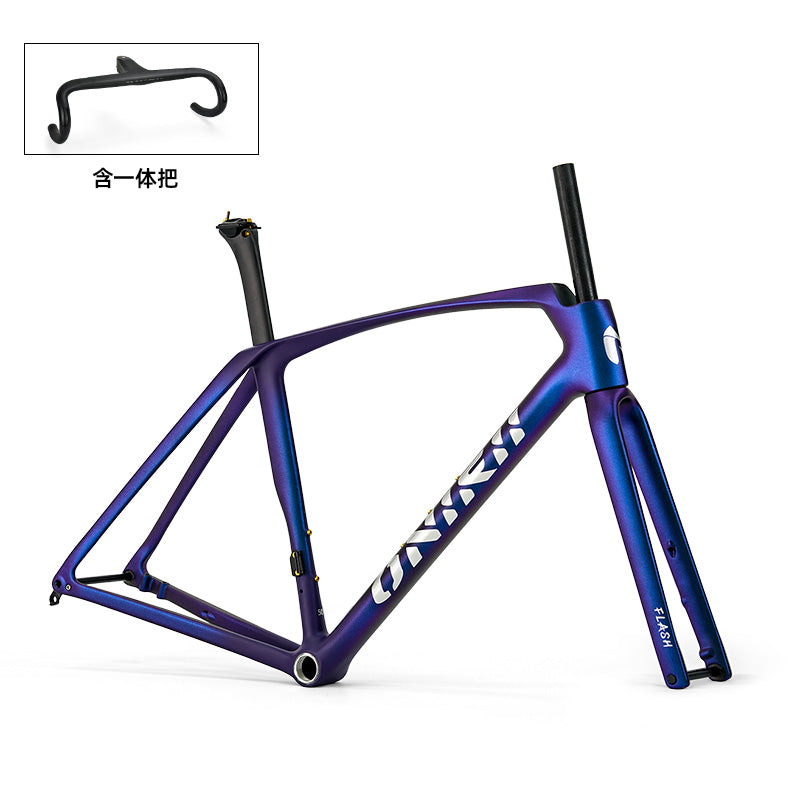 ONIRII FLASH Carbon Road Frame Hidden Cable Comprehensive with Integrated Handlebar Fork, Headset, Seat Post for Road Bicycle