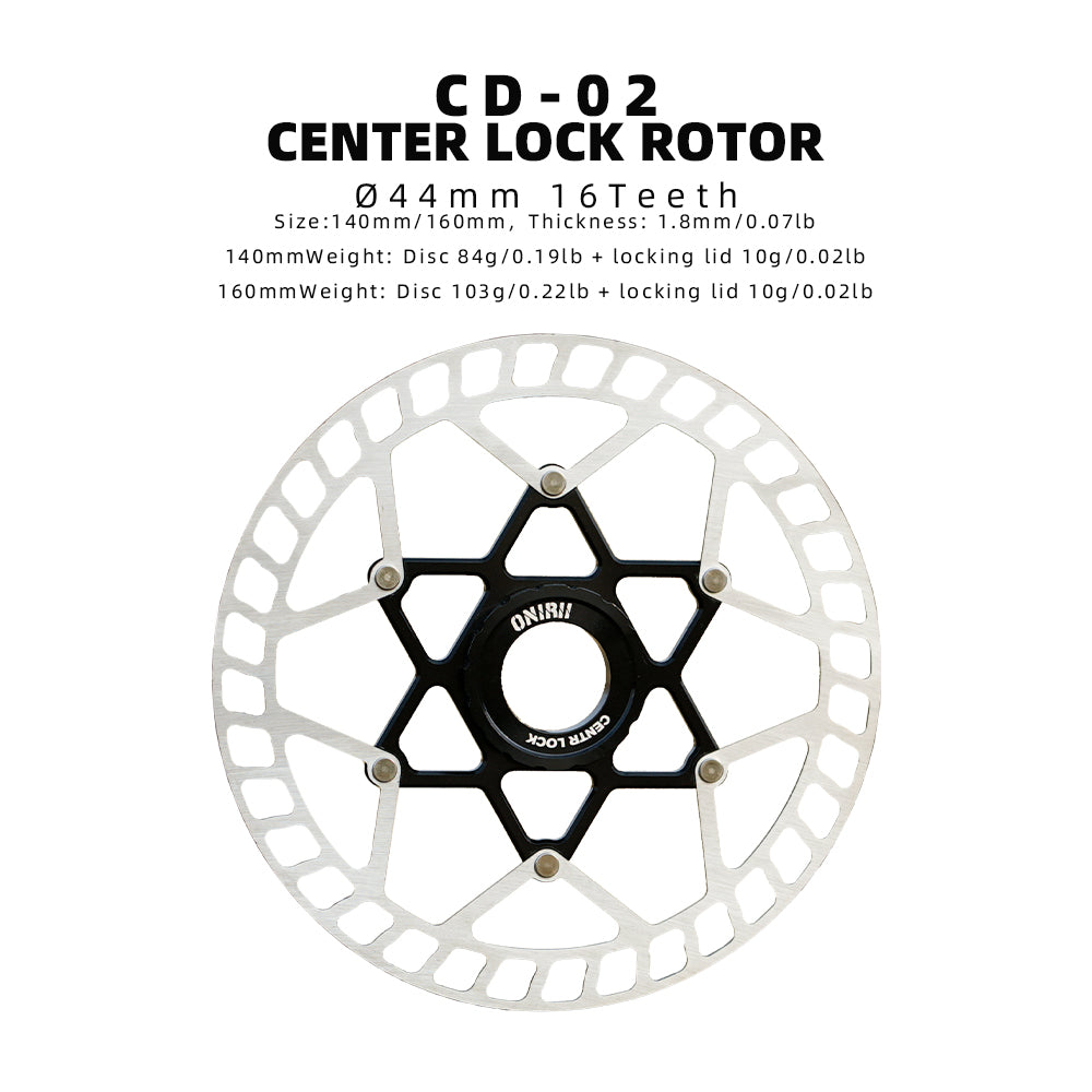 ONIRII Bike Rotor 160/140mm Centerlock Disc Brake Rotor Heat Dissipation for Road , MTB XC / Folding / Touring Bicycle NEW