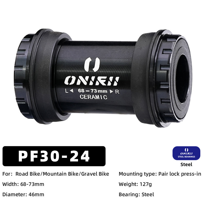 ONIRII 24mm Ceramic Bike Bottom Bracket BSA 86-92 BB30 T47 Threaded Press-in Lock Steel Bearing BB for MTB Road Bicycle Part NEW