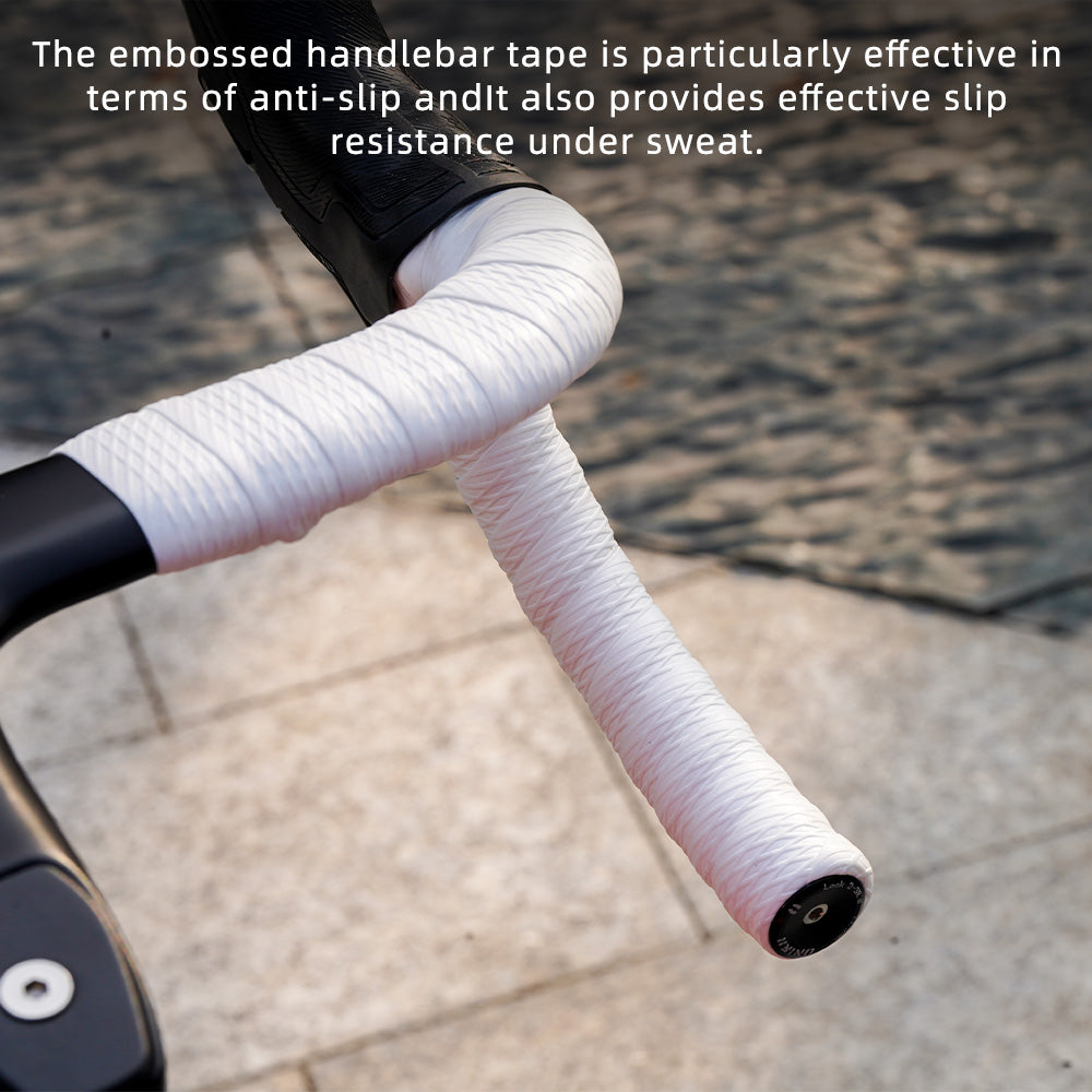 ONIRII Bike Handlebar Tape 2 Pcs with End Plug Silicone Bar Tape Shock Absorption Anti-slip Durable Cycling Wrap for Road Bike NEW