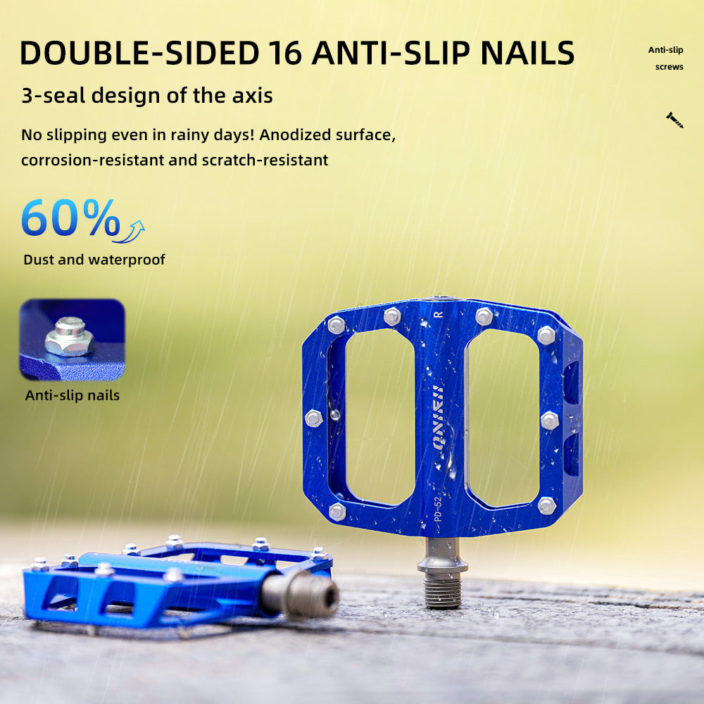 2025 New ONIRII PD-52 Ultralight Aluminum Alloy Flat Pedals CNC 3 Bearing Non-Slip Bike Pedal for Road Mountain Folding Bicycle