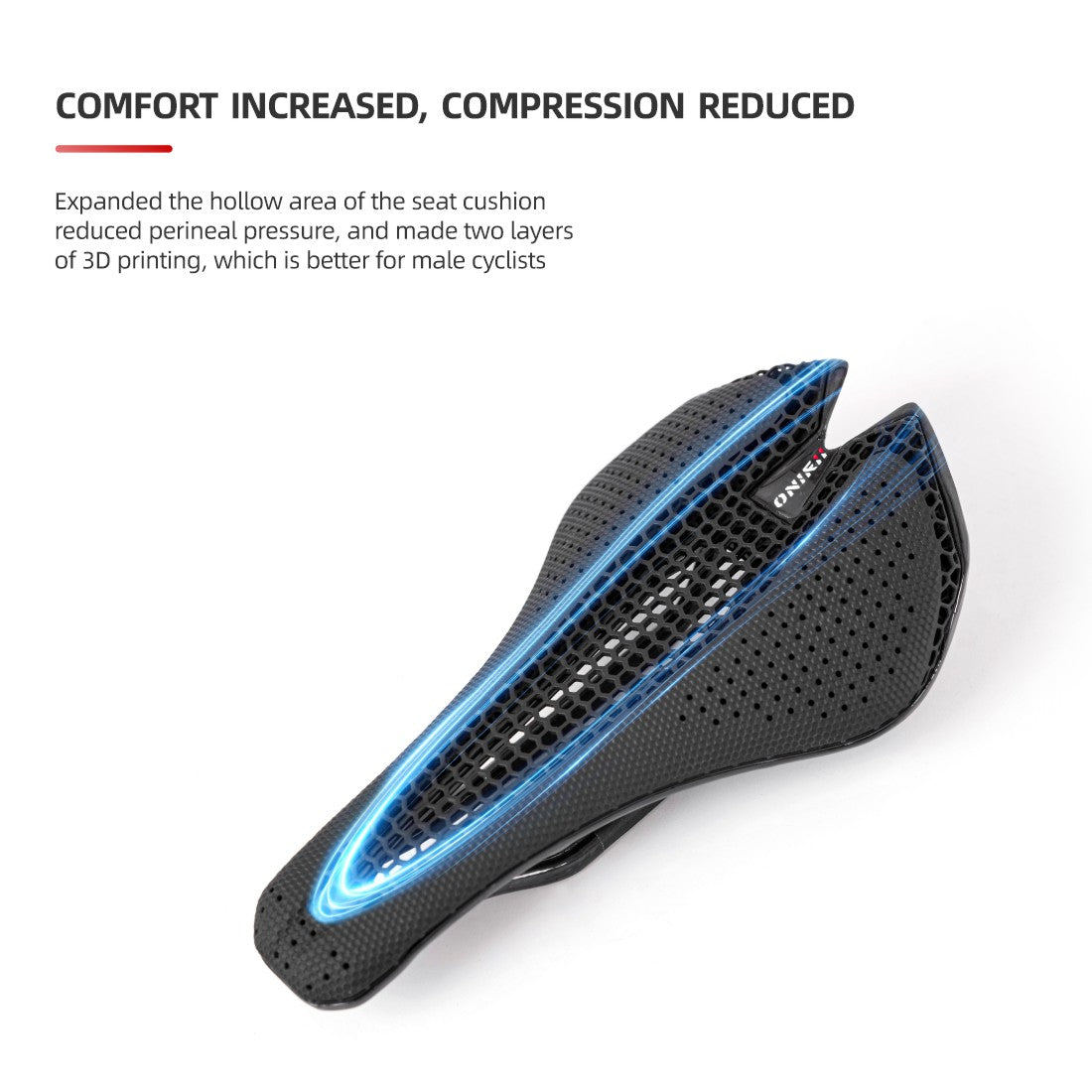 2025 ONIRII Carbon 3D Printed Bike Saddle Hollow Seat 4 Partition Comfortable Breathable Cycling Seat for Road MTB Bicycle NEW