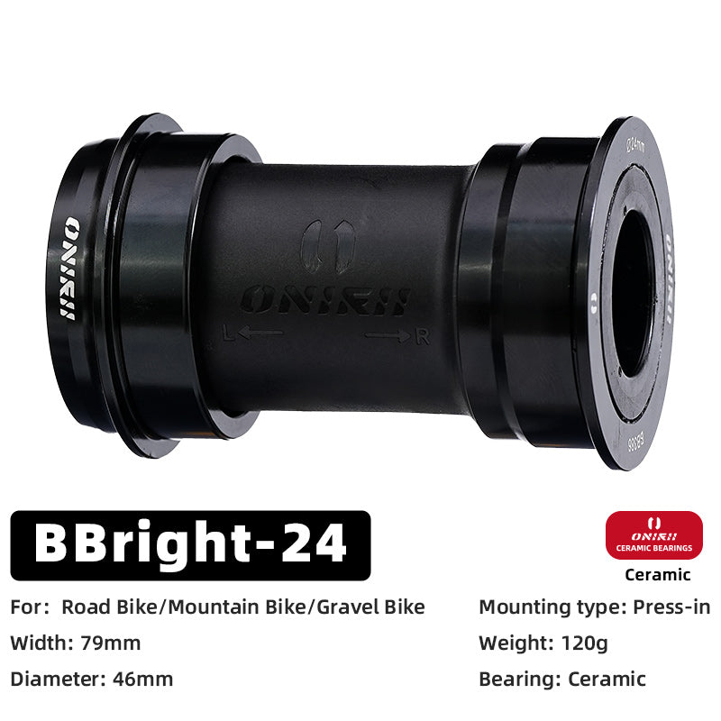 ONIRII 24mm Ceramic Bike Bottom Bracket BSA 86-92 BB30 T47 Threaded Press-in Lock Steel Bearing BB for MTB Road Bicycle Part NEW