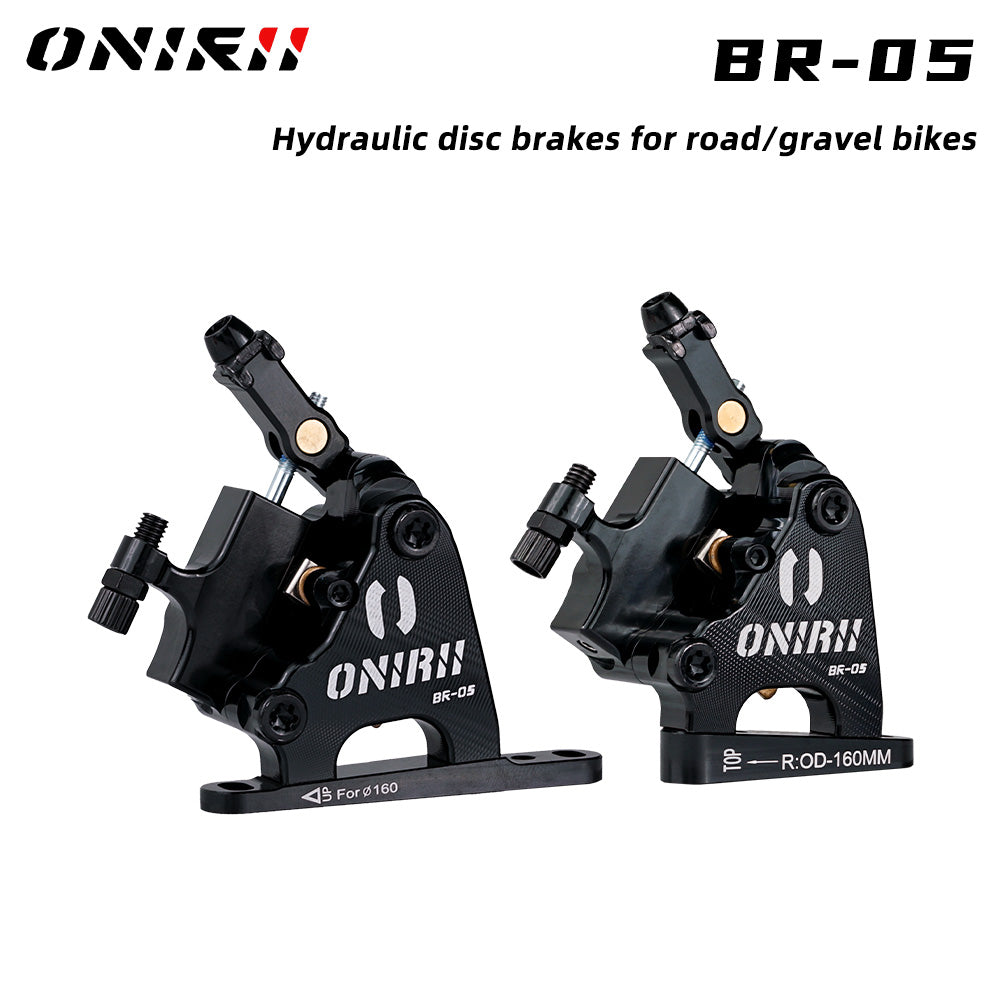 ONIRII BR-05 Mechanical Wire Pull Hydraulic Disc Brake Calipers Flat Mount Oil Disc Brake for Road Bike Gravel Bicycle New