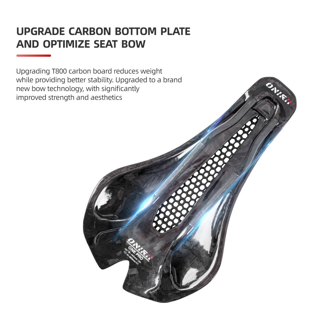 2025 ONIRII Carbon 3D Printed Bike Saddle Hollow Seat 4 Partition Comfortable Breathable Cycling Seat for Road MTB Bicycle NEW