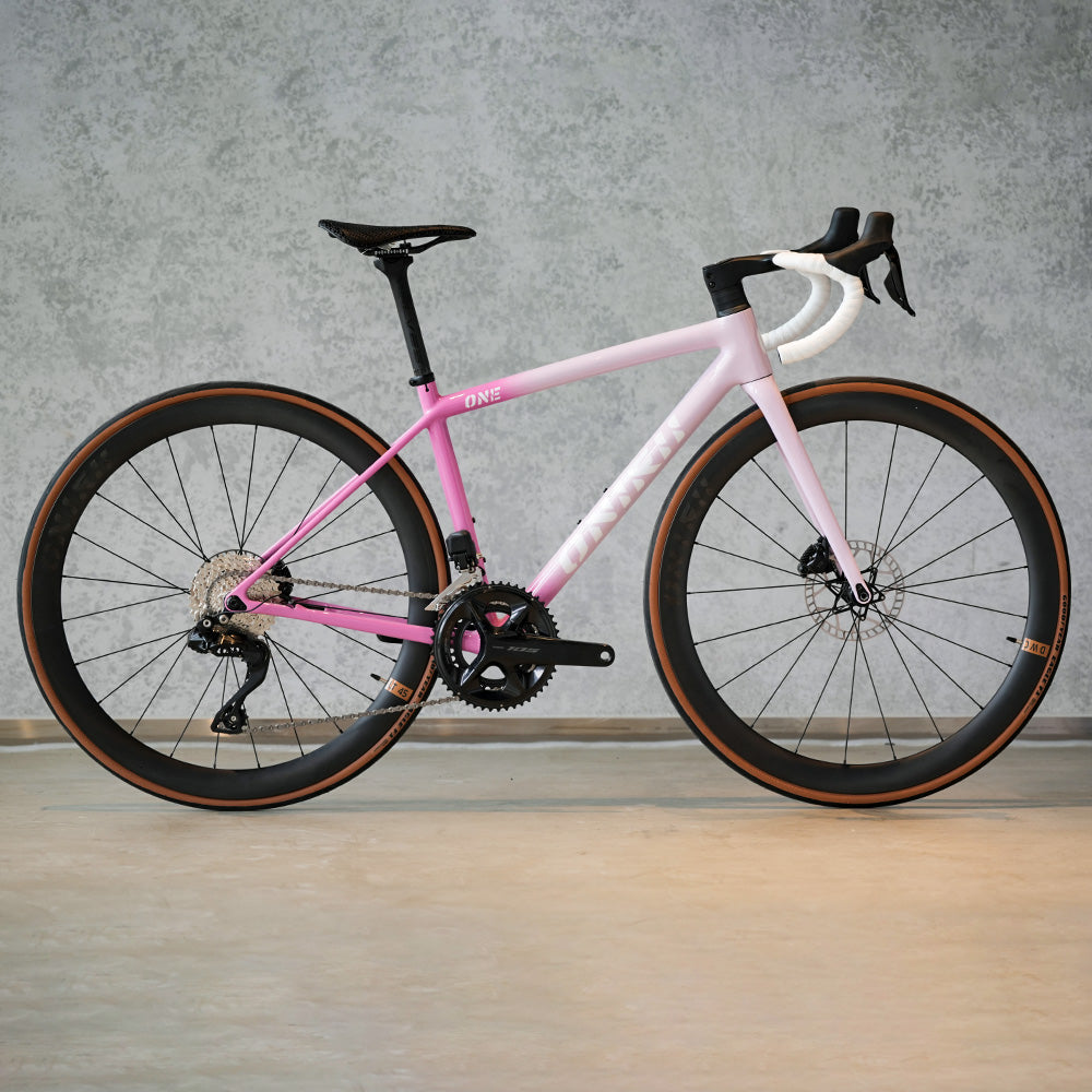 ONIRII Ultralight Carbon Climbing Frame Full Internal Cable Layout with Carbon Integrated Handlebar and Fork 700C for Road Bike