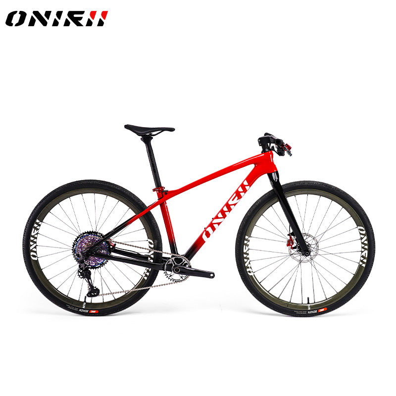 ONIRII WIN Ultra-Light Carbon Fiber XC Hardtail Mountain Bike with XT 1x12-Speed Drivetrain and Carbon Fiber Wheels MTB Complete Bike