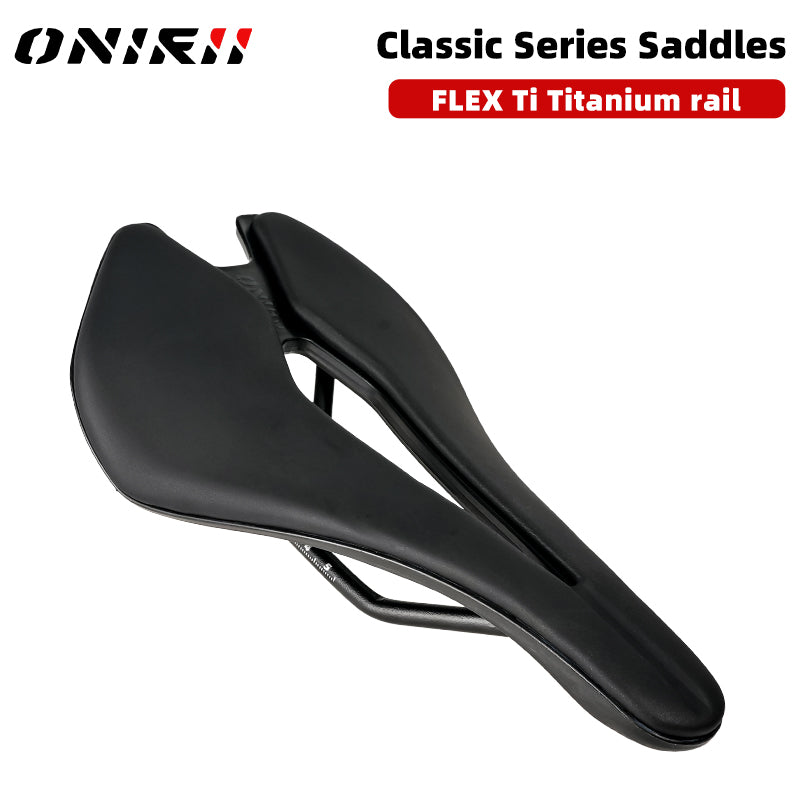ONIRII Bicycle Saddle 142mm for MTB Road Bike 3D Printed Titanium Carbon Fiber Steel Hollow Comfortable Breathable Cycling Seat